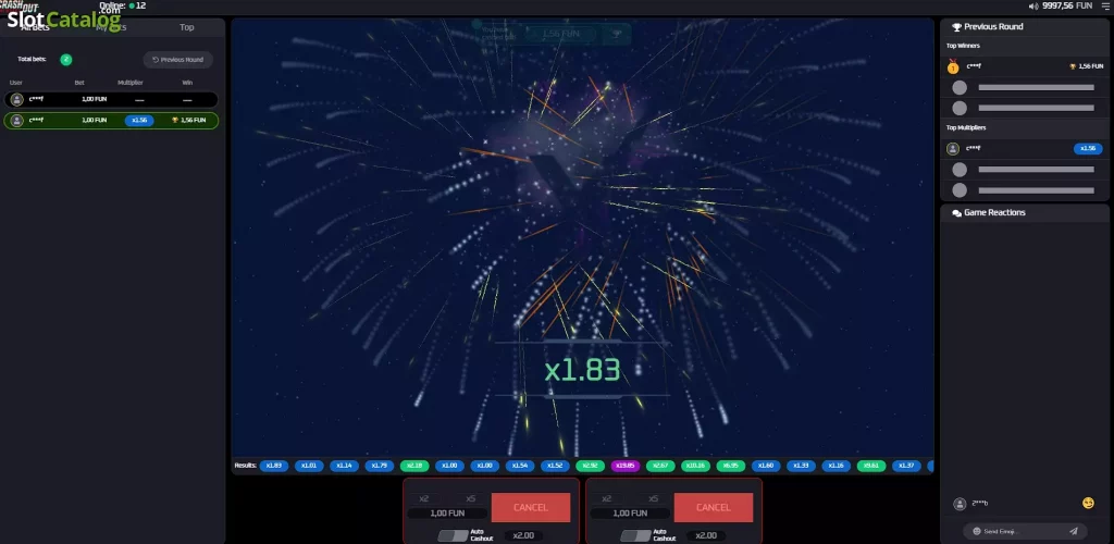 Welcome to the thrilling game of Crashout Fireworks Game Review Live