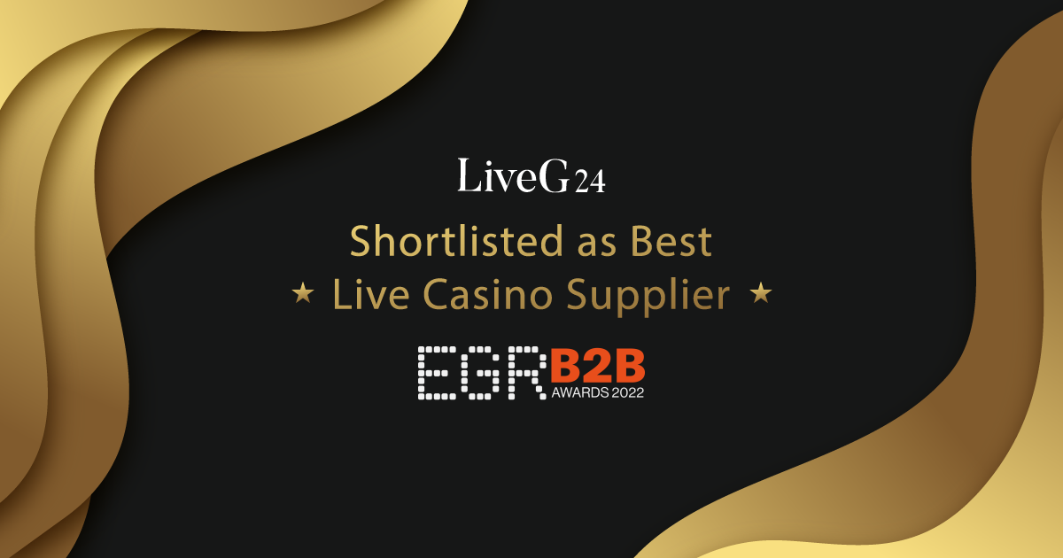 LiveG24 Emerges as Finalist for Live Casino Supplier Category in Esteemed 2022 EGR B2B Awards Shortlist
